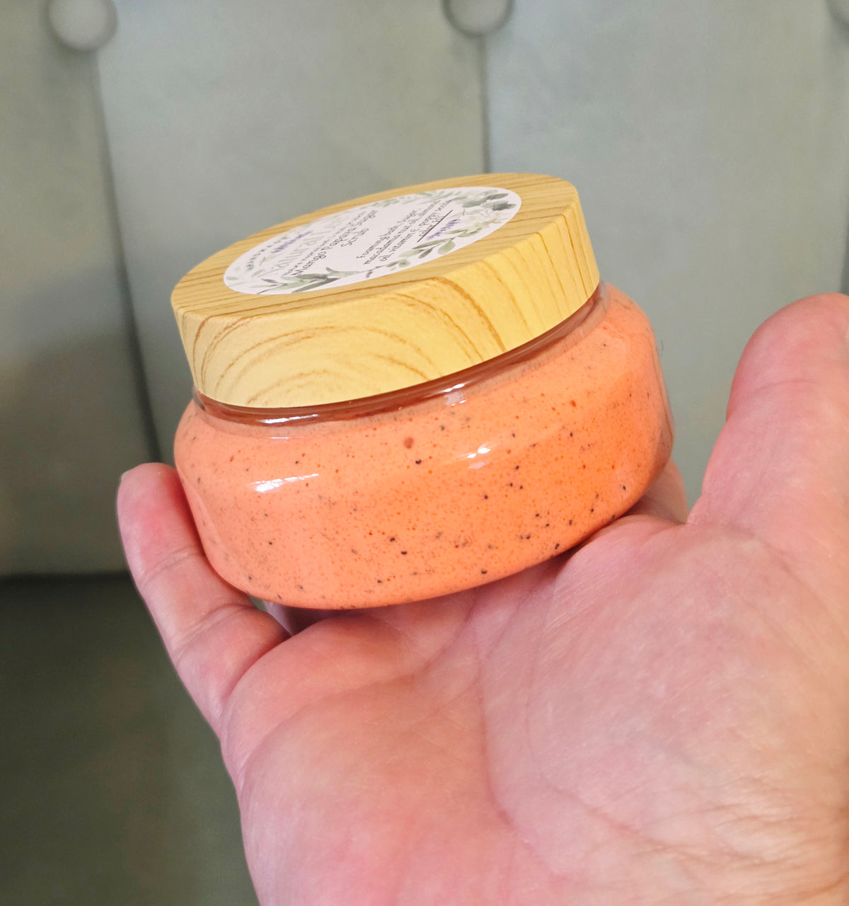 Handmade Mango Papaya Body Sugar Scrub – Extra Moisturizing with Macadamia Nut Oil